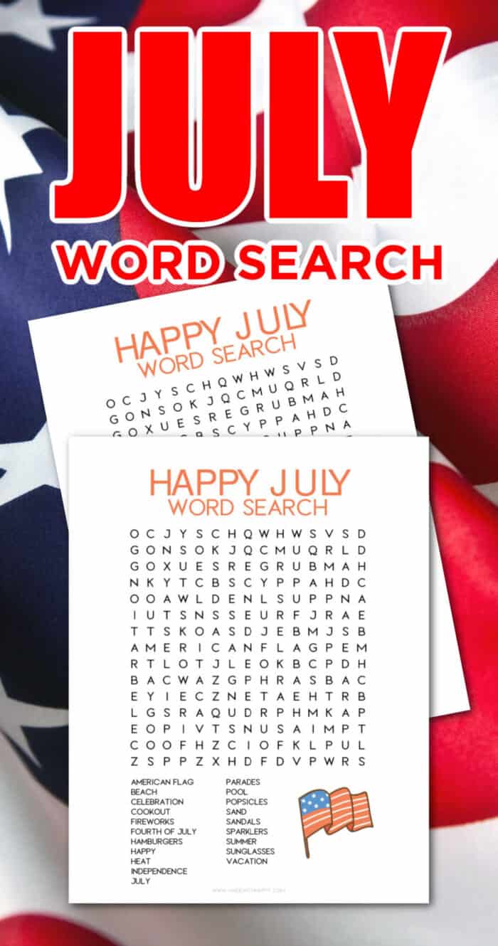 word search july