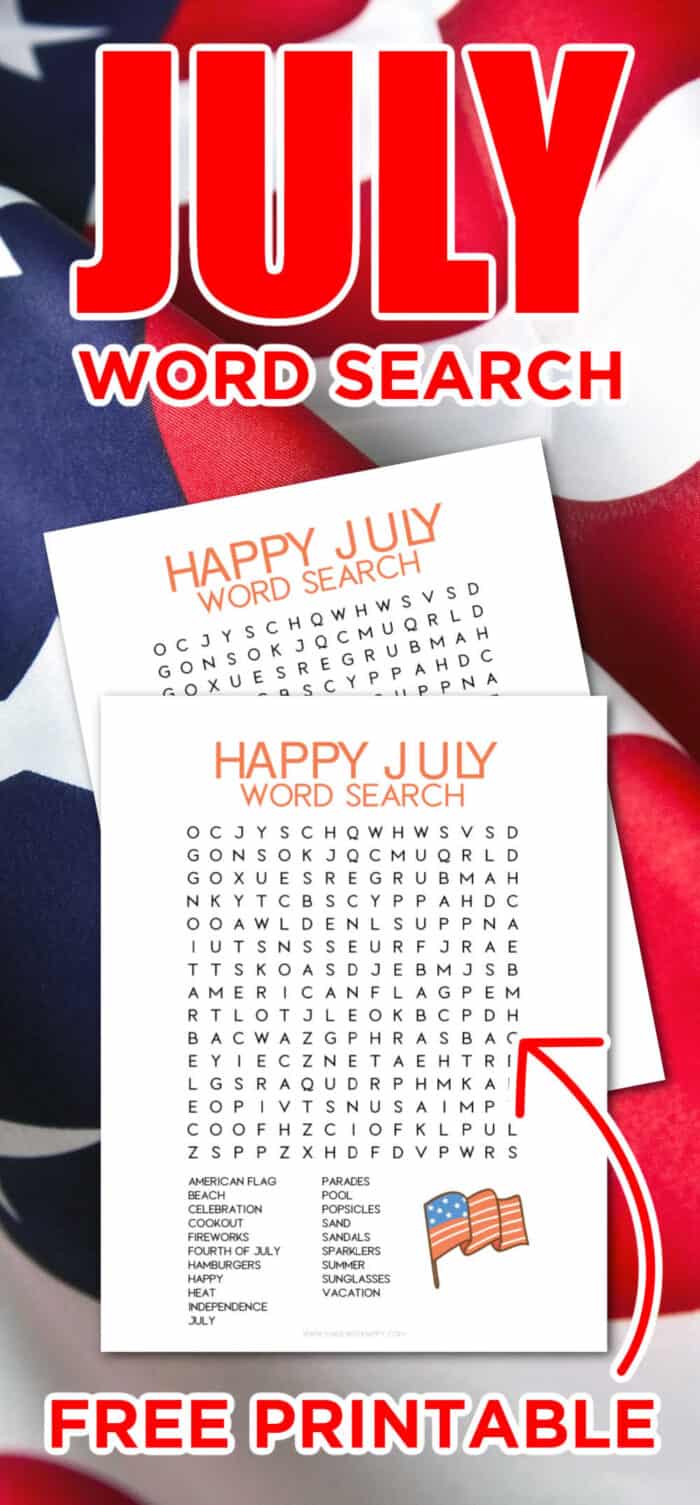 july word search free printable