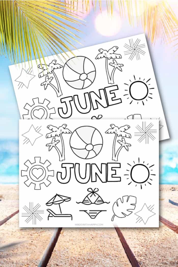 June Coloring Pages For Kids