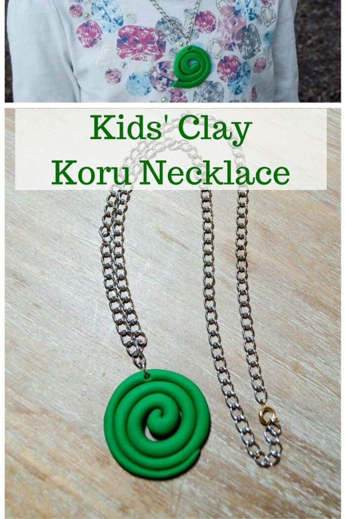 New Zealand - Clay koru neckace