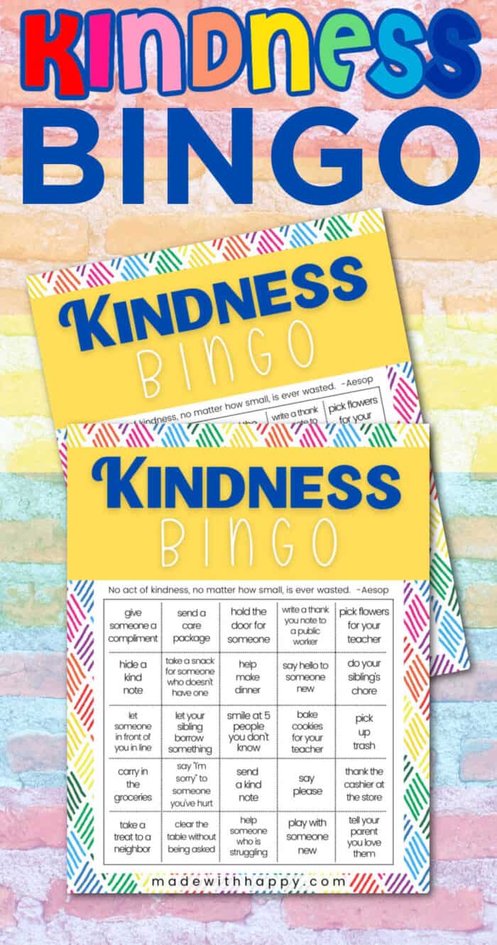 acts of kindness bingo