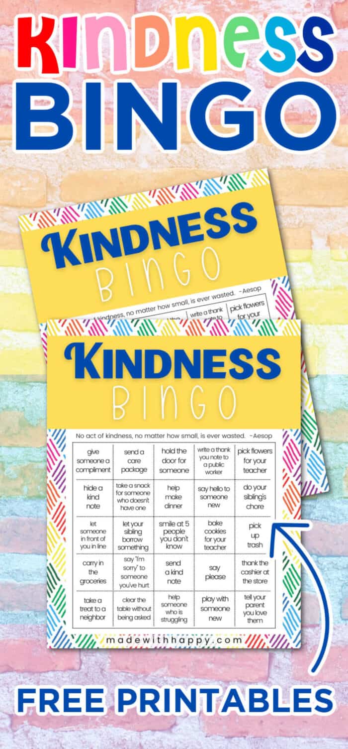 random acts of kindness bingo