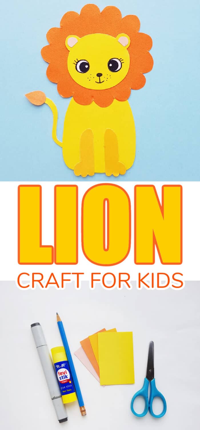 Paper Lion Craft with Template