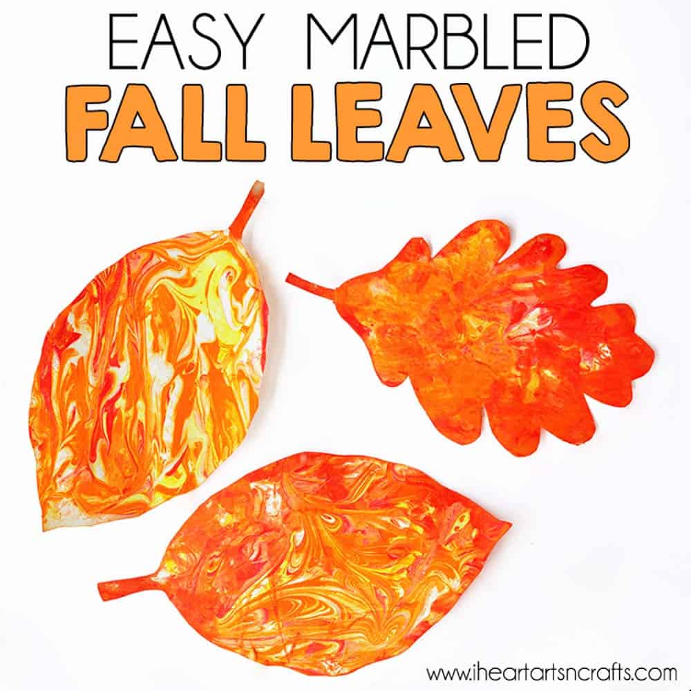 Marbled Fall Leaves