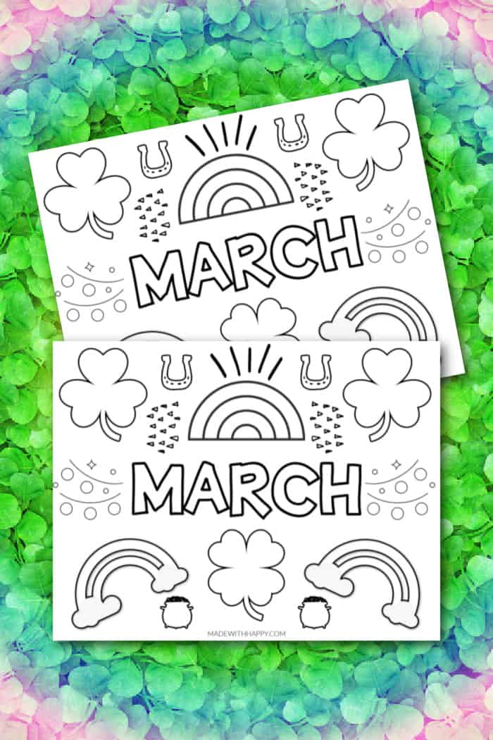 free printable coloring pages for march