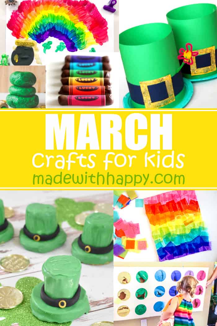 March Crafts For Kids - Tons of Easy Spring, Rainbow & St. Patty's Crafts