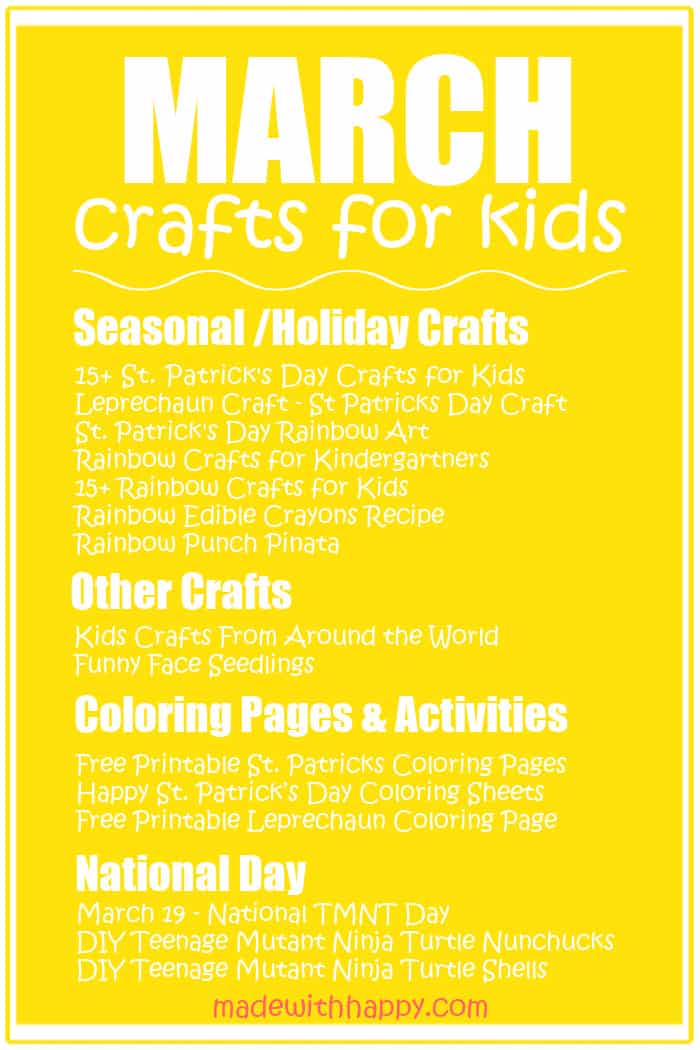 March Crafts For kids