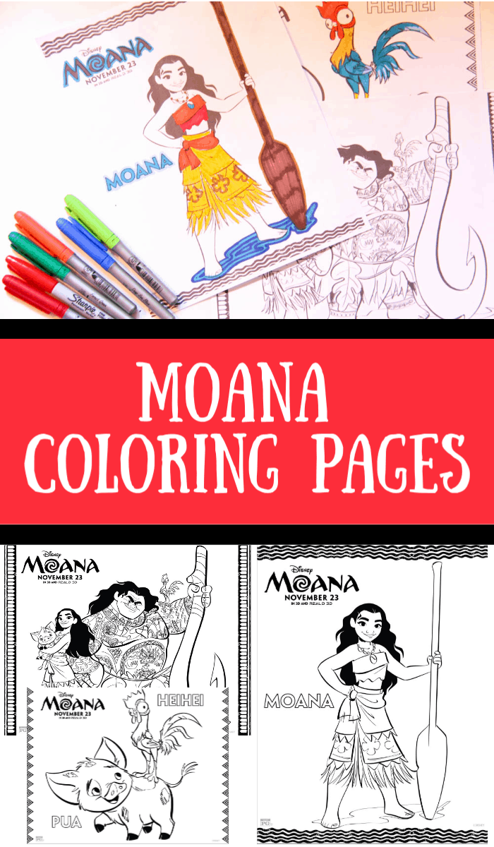 Disney Moana Coloring Pages and Activities Sheets