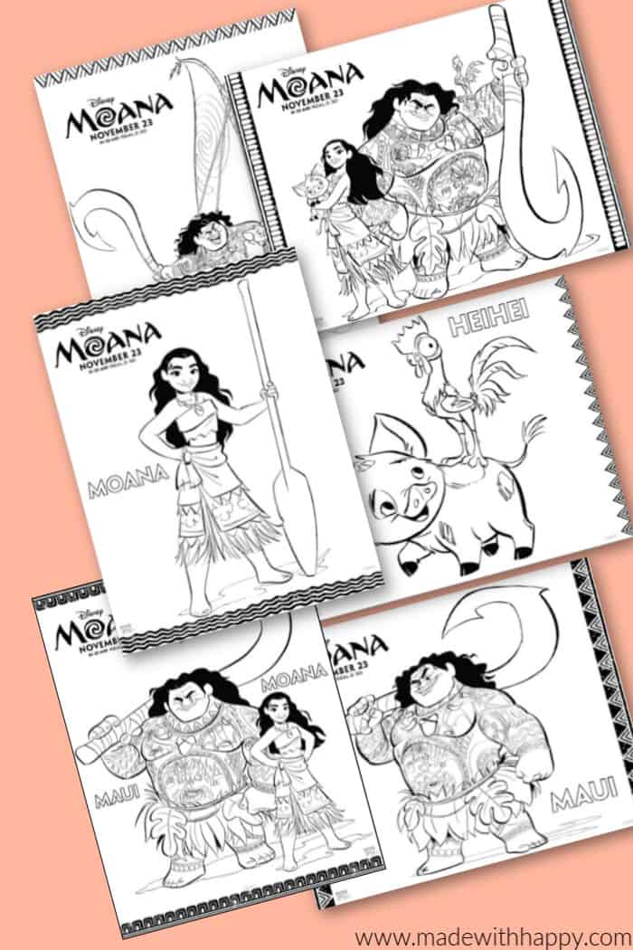 coloring pages for moana