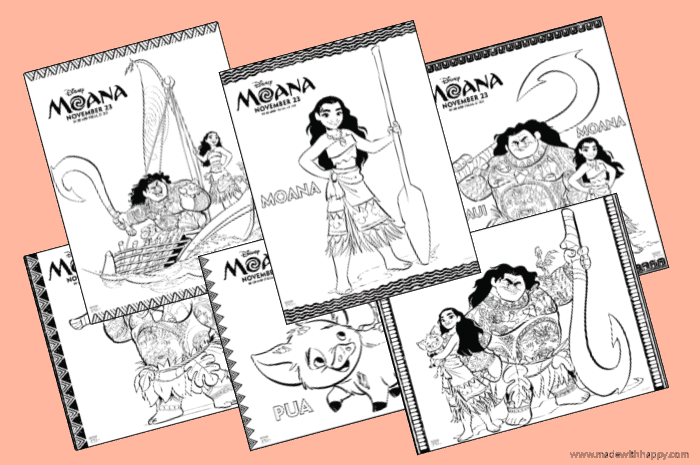 Disney Moana Coloring Pages And Activities Sheets