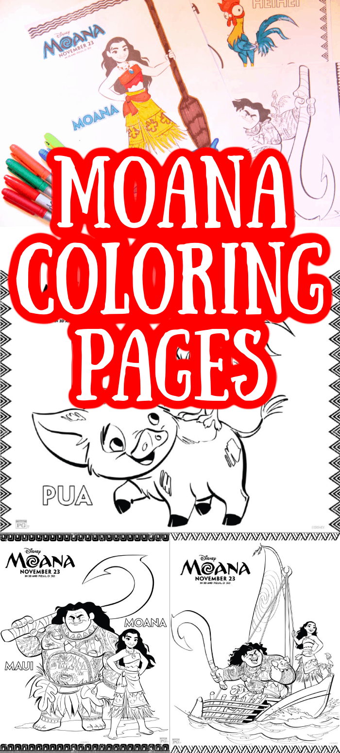 Disney Moana Coloring Pages and Activities Sheets