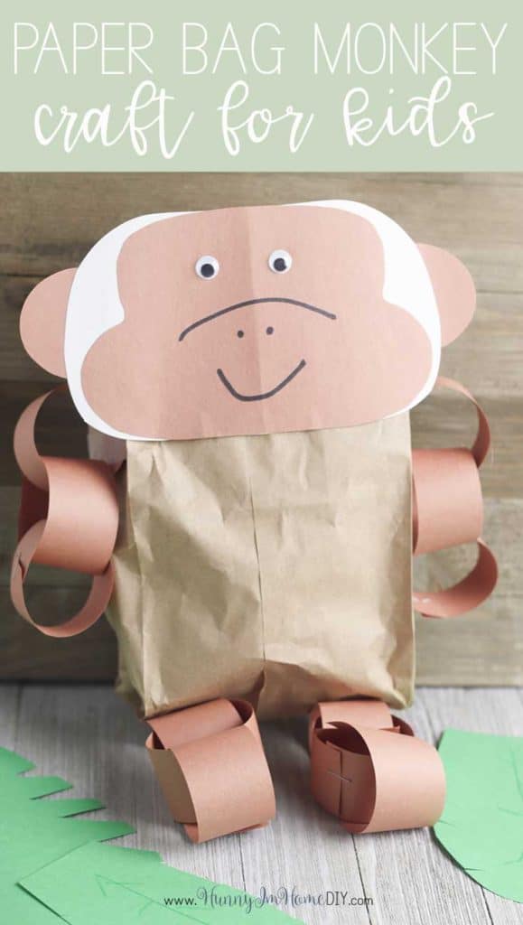 Monkey Crafts made of paper bags