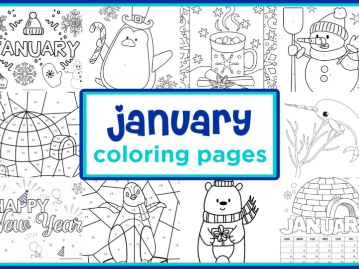 Month of January Coloring Pages