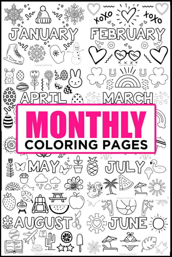 Months of the Year Coloring Pages