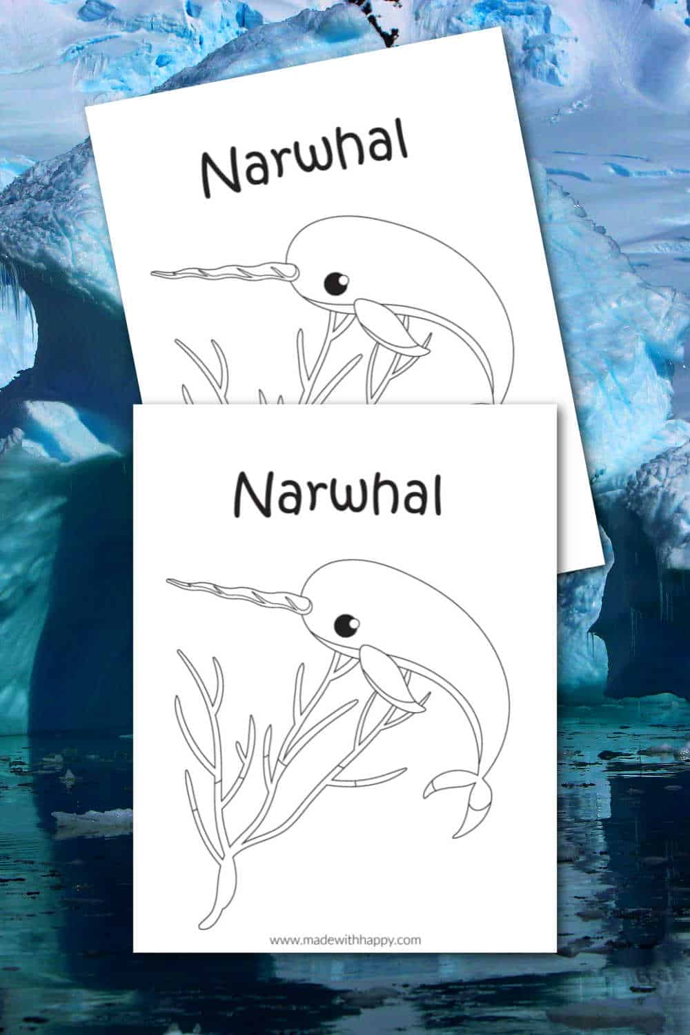 coloring pages of narwhals