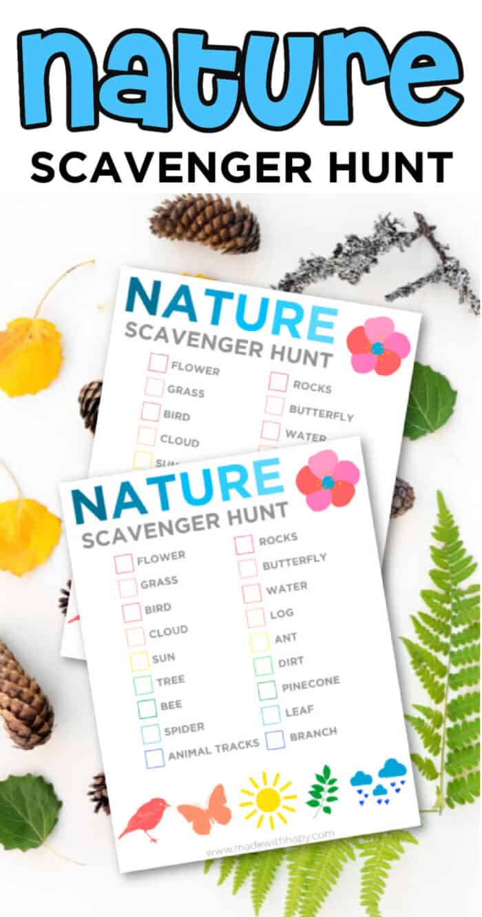 nature scavenger hunt printable