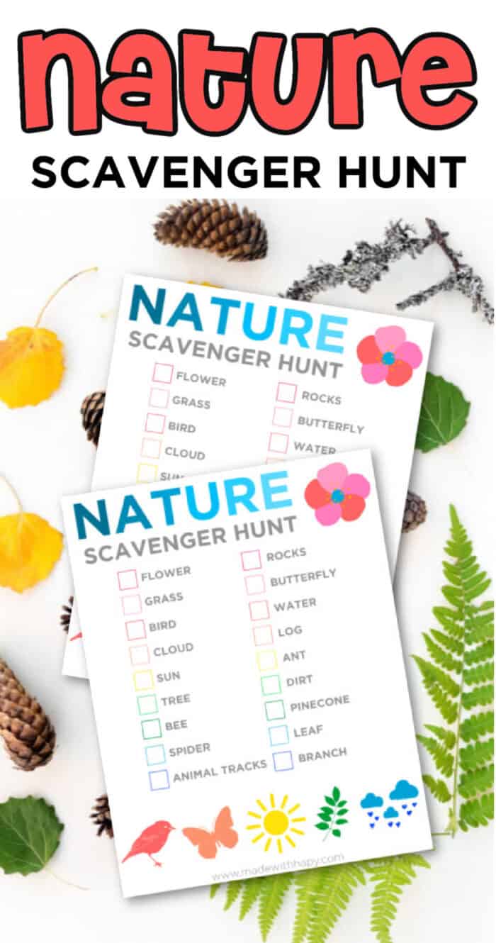 free printable nature scavenger hunt