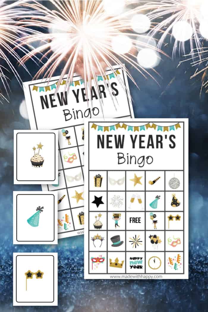 New Year's Eve Bingo Game for Kids - Toddler Approved