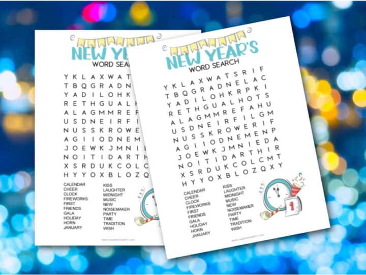 New Years Word Search