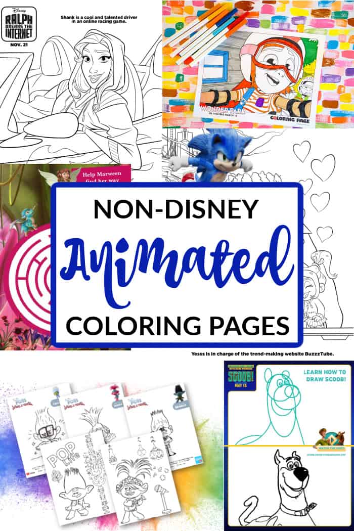 Best Non Disney Animated Movies Coloring Pages - Made with HAPPY