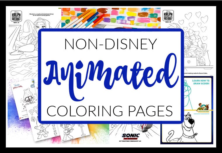 Non-Disney Animated Coloring Pages