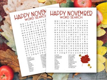 November Word Search