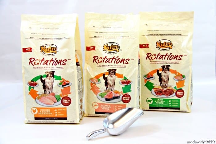 Made with HAPPY Dog | NUTRO™ Rotations™ dog food, an exciting new way to add some variety to your dog's diet, lets you confidently switch from one recipe to another with no transition between bags | Natural Dog Food | AD #HonestToDog