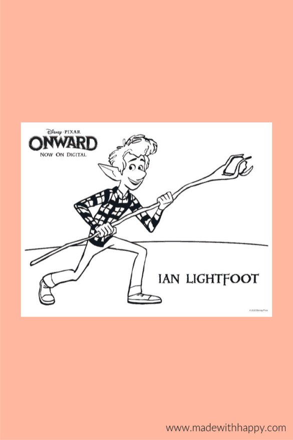 Onward Disney Coloring Pages for Kids - Made with HAPPY