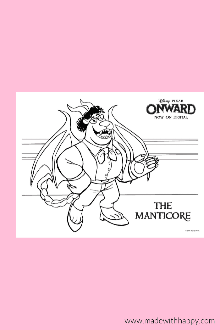 Onward Coloring Page of The Manticore