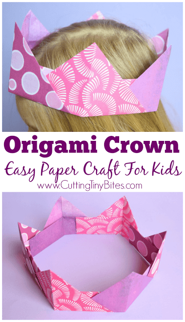 Origami-Crown-Paper-Craft-KidsKids Crafts From Around the World-Week 5