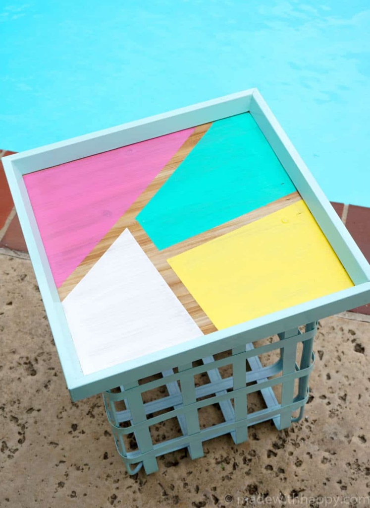 DIY Outdoor Storage Table Made with HAPPY