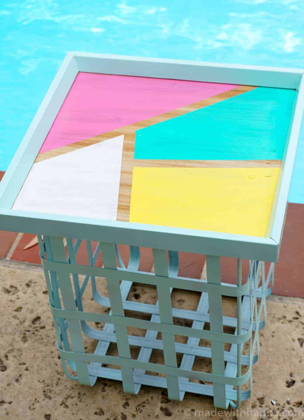 DIY Outdoor Storage Table Made with HAPPY