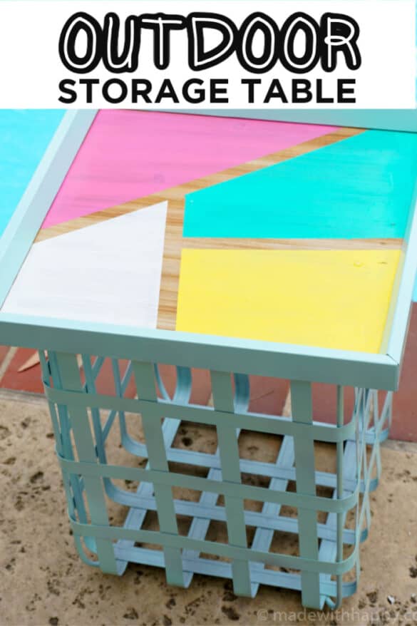 DIY Outdoor Storage Table Made with HAPPY