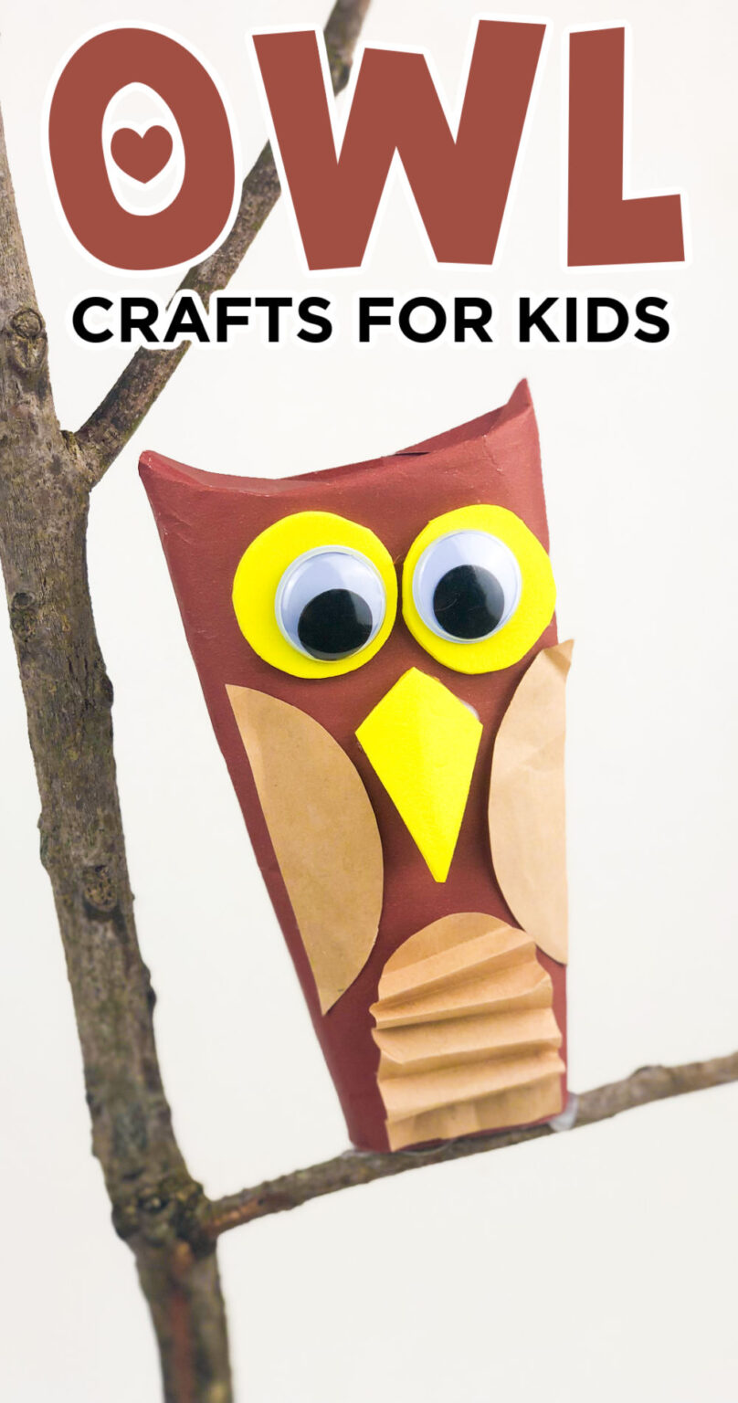 Cute Paper Owl Craft For Kids Made with HAPPY
