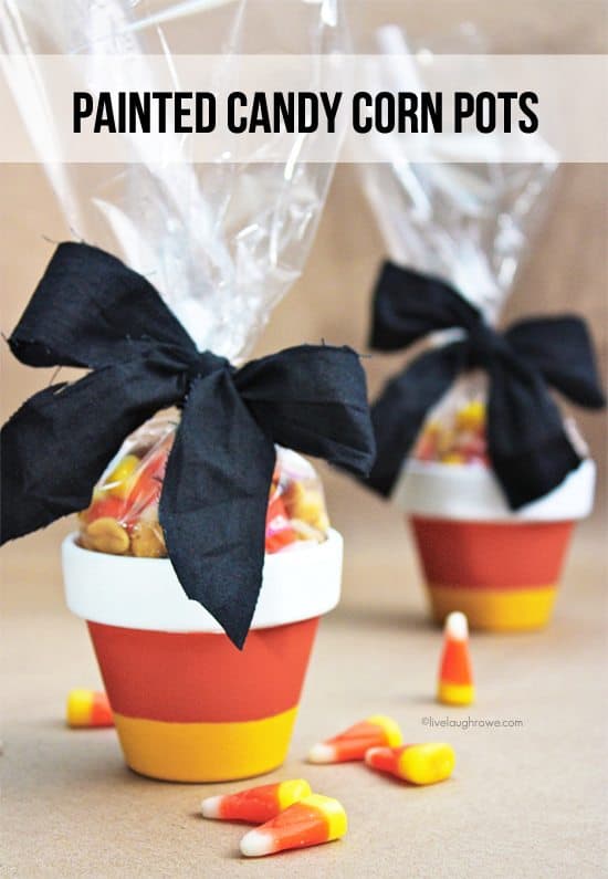 painted candy corn pots