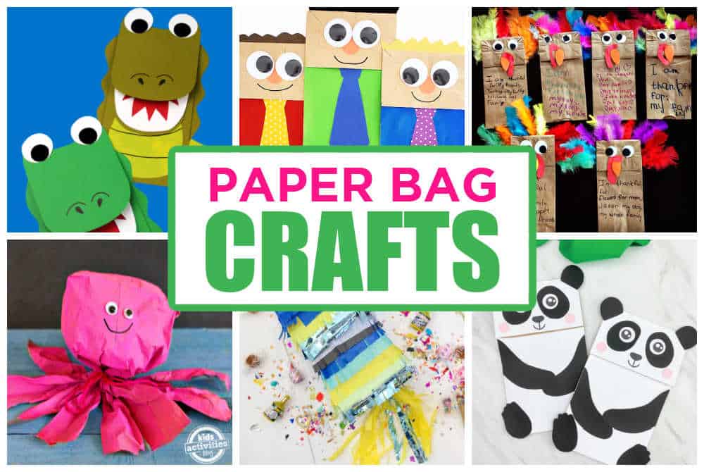 kids crafts made out of paper bags