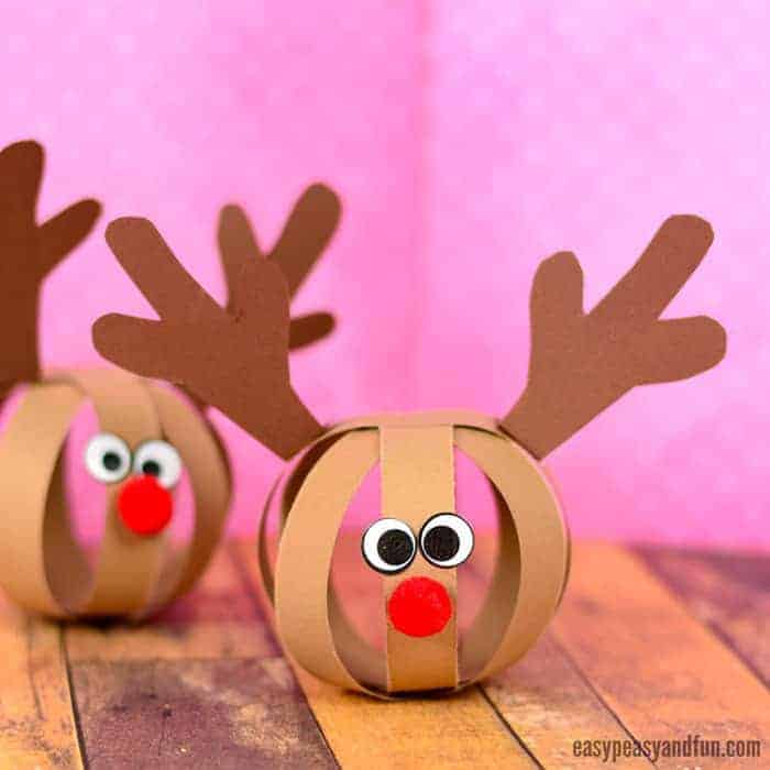 Paper Ball Reindeer Craft For Kids