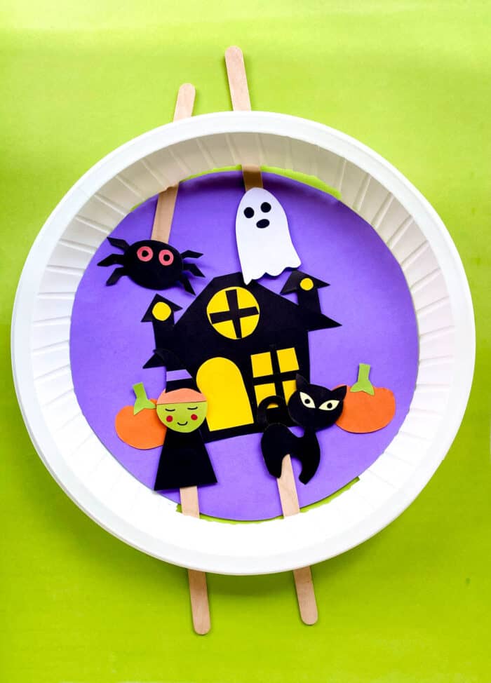 Haunted House Paper Plate