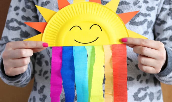 Paper Plate Rainbow Craft