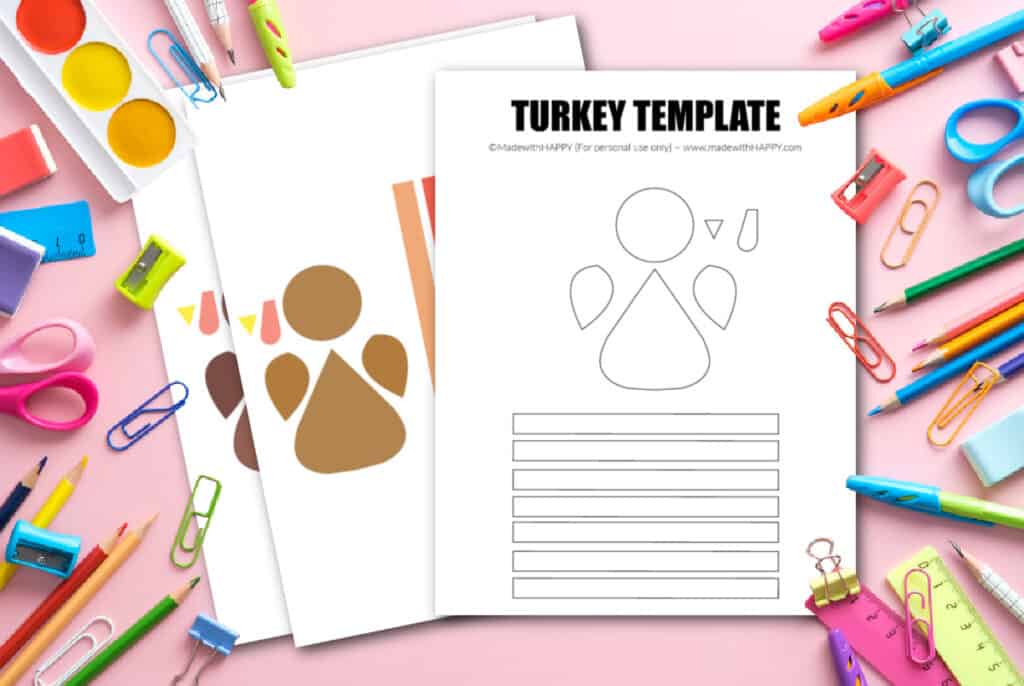 Paper Turkey Craft - Made with HAPPY