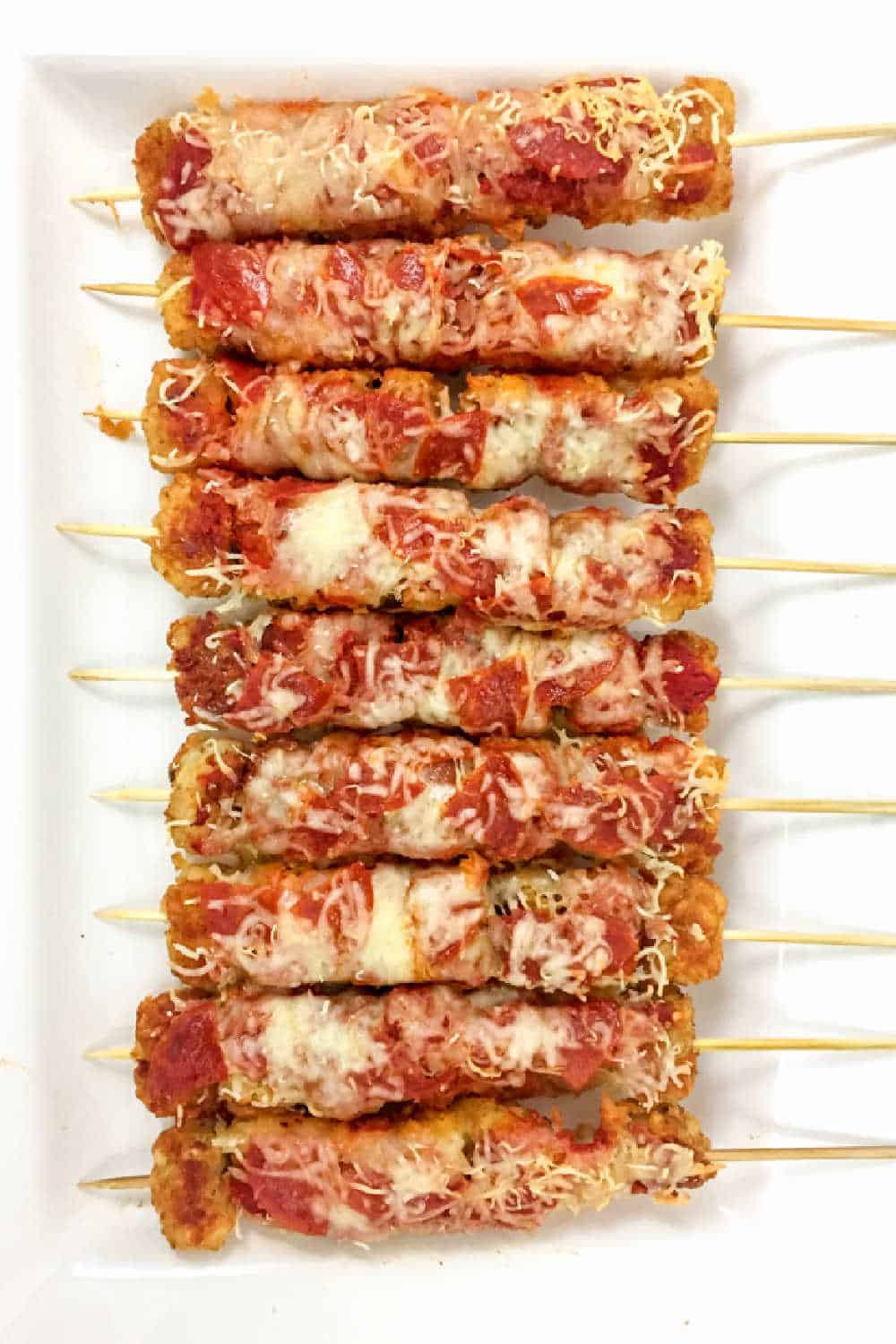 pizza tater tot skewers