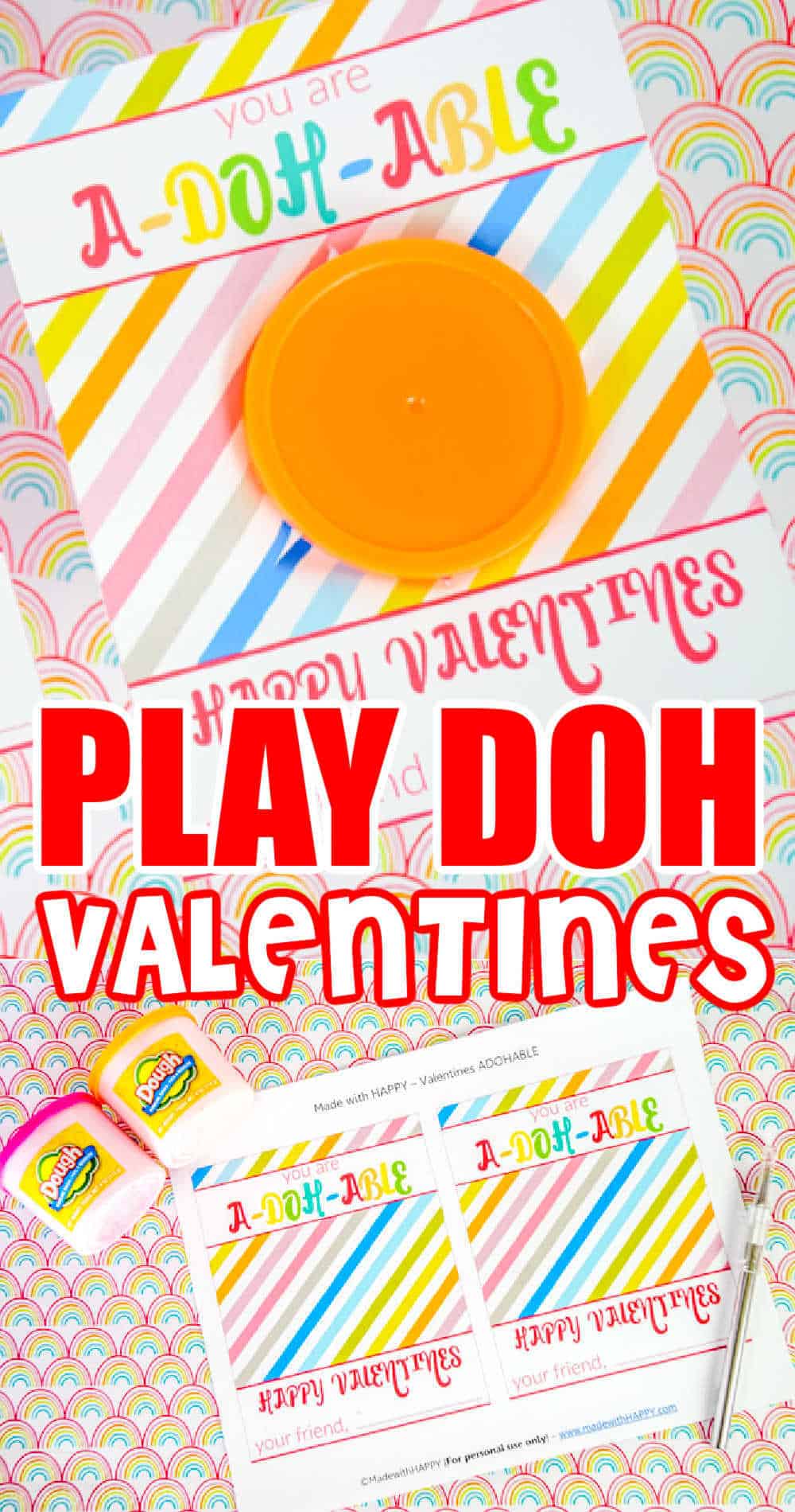Free Printable Play Doh Valentines - Made with Happy
