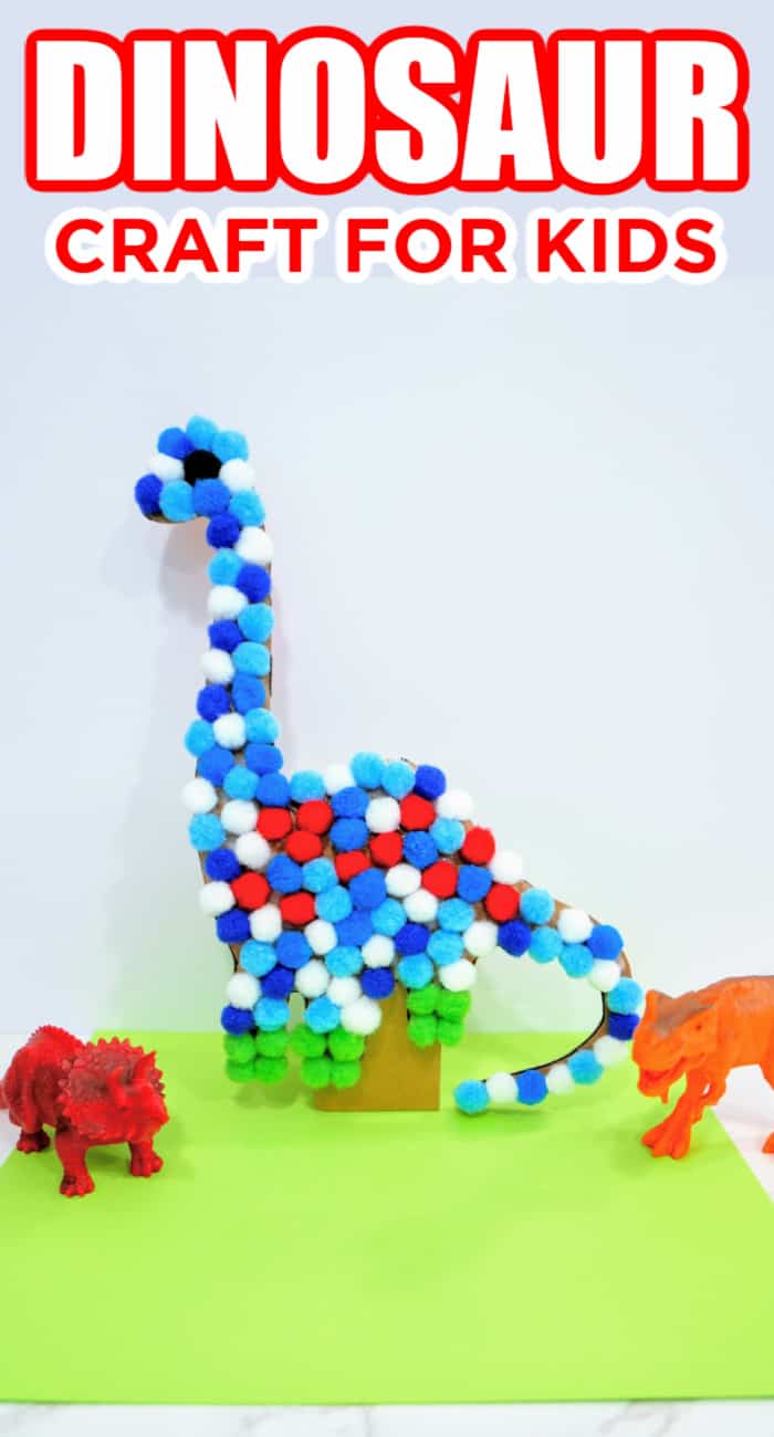 children's dinosaur craft made from cardboard