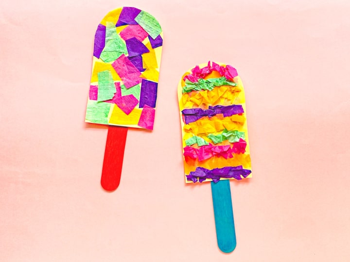 Summer Popsicle Tissue Paper Craft