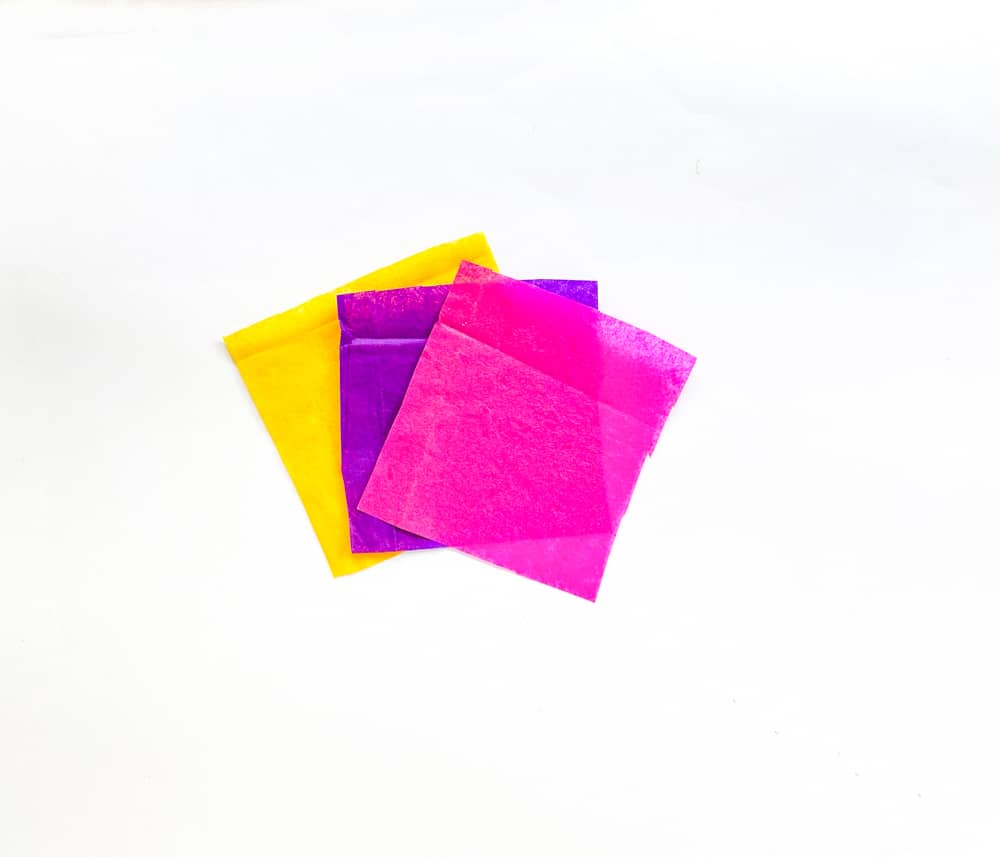 Tissue paper squares