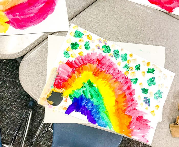 Kids St. Patrick's Rainbow Art Project