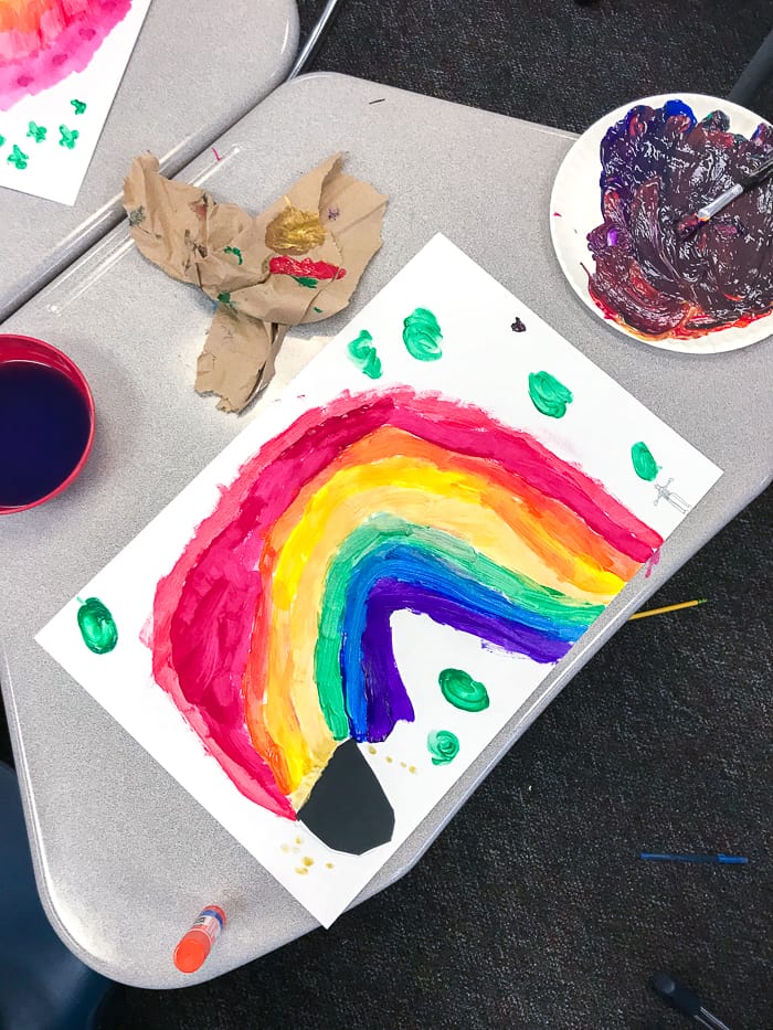 1st Grade St. Patricks Day Art. St. Patrick's Day Rainbow Art Project. Looking for St. Patricks Day Art for 1st Graders, then we have the perfect project.