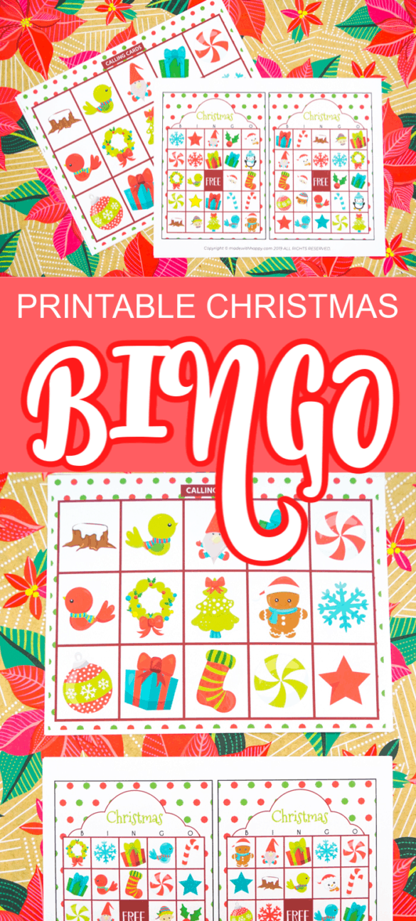 Free Printable Christmas Bingo - Made with HAPPY