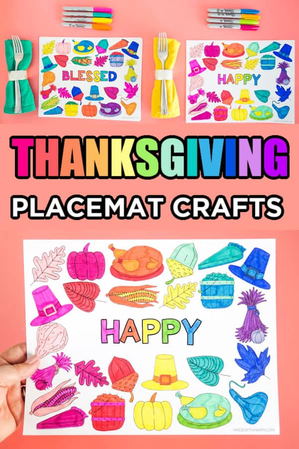 Thanksgiving Placemat Crafts