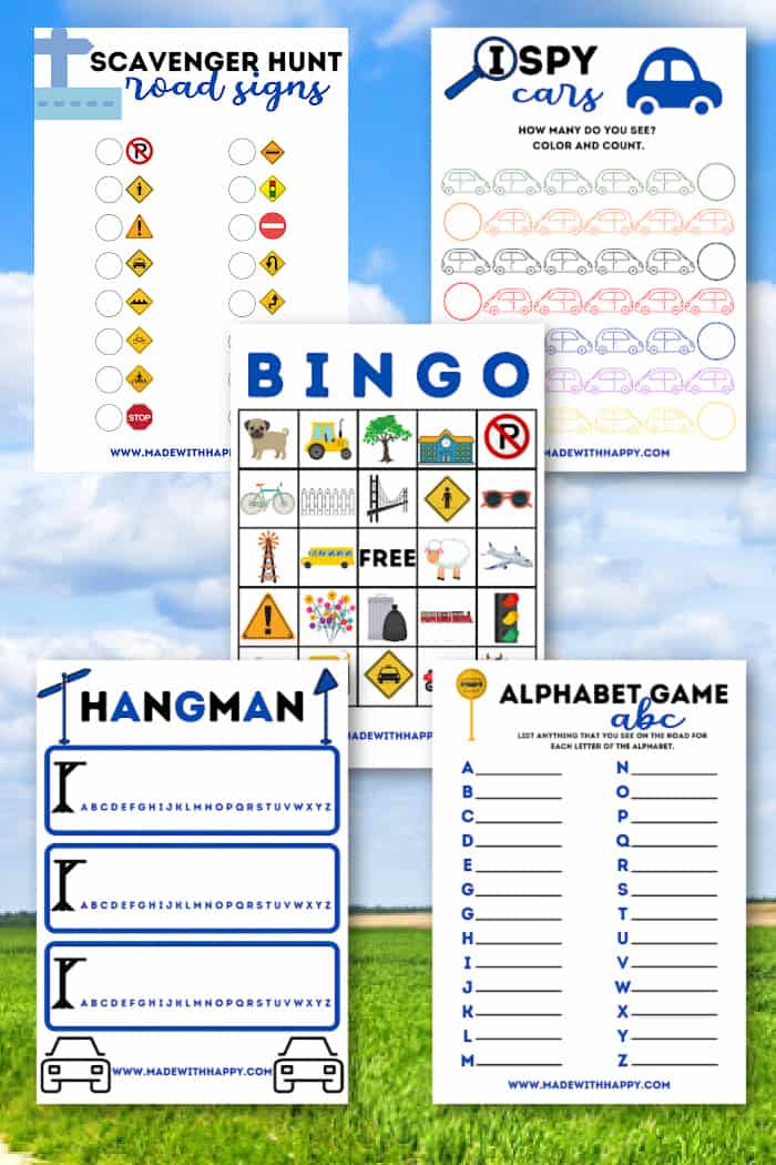 Road Trip Printable Games